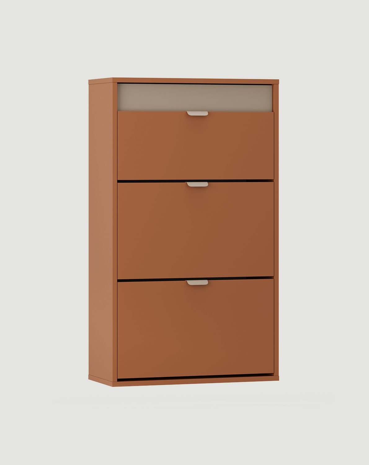 Dulap pentru pantofi cu clapetă LAYERS LAY24
Culoare: Sahara Deep
Culoarea celui de-al doilea strat din față: Ash Clay
Mâner: Mâner LAYERS 110 Cappuccino