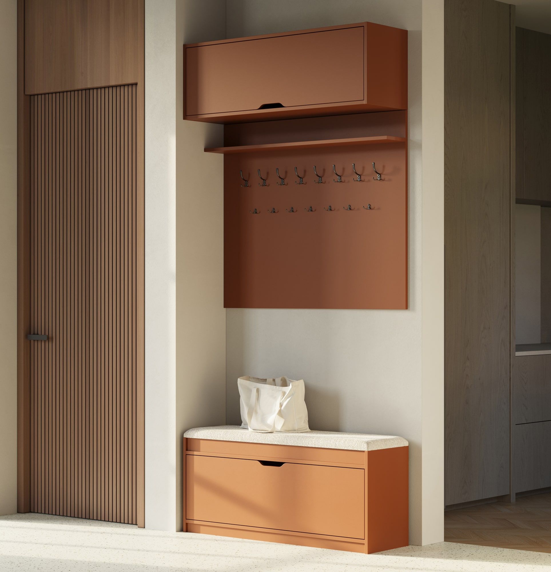 Dulap de pantofi cu scaun FINNES SBH1