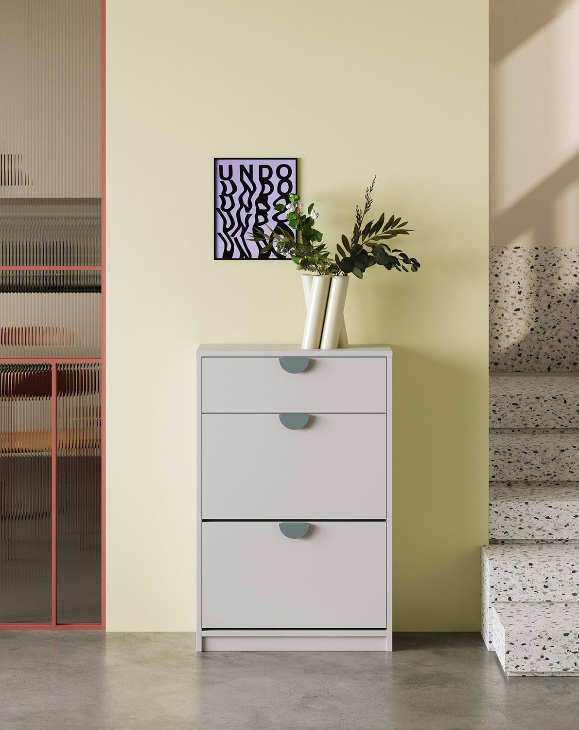 SBK4CDS dulap pentru pantofi în picioare
Culoare: Silent Grey
Mâner: Mâner din lemn de frasin RIND