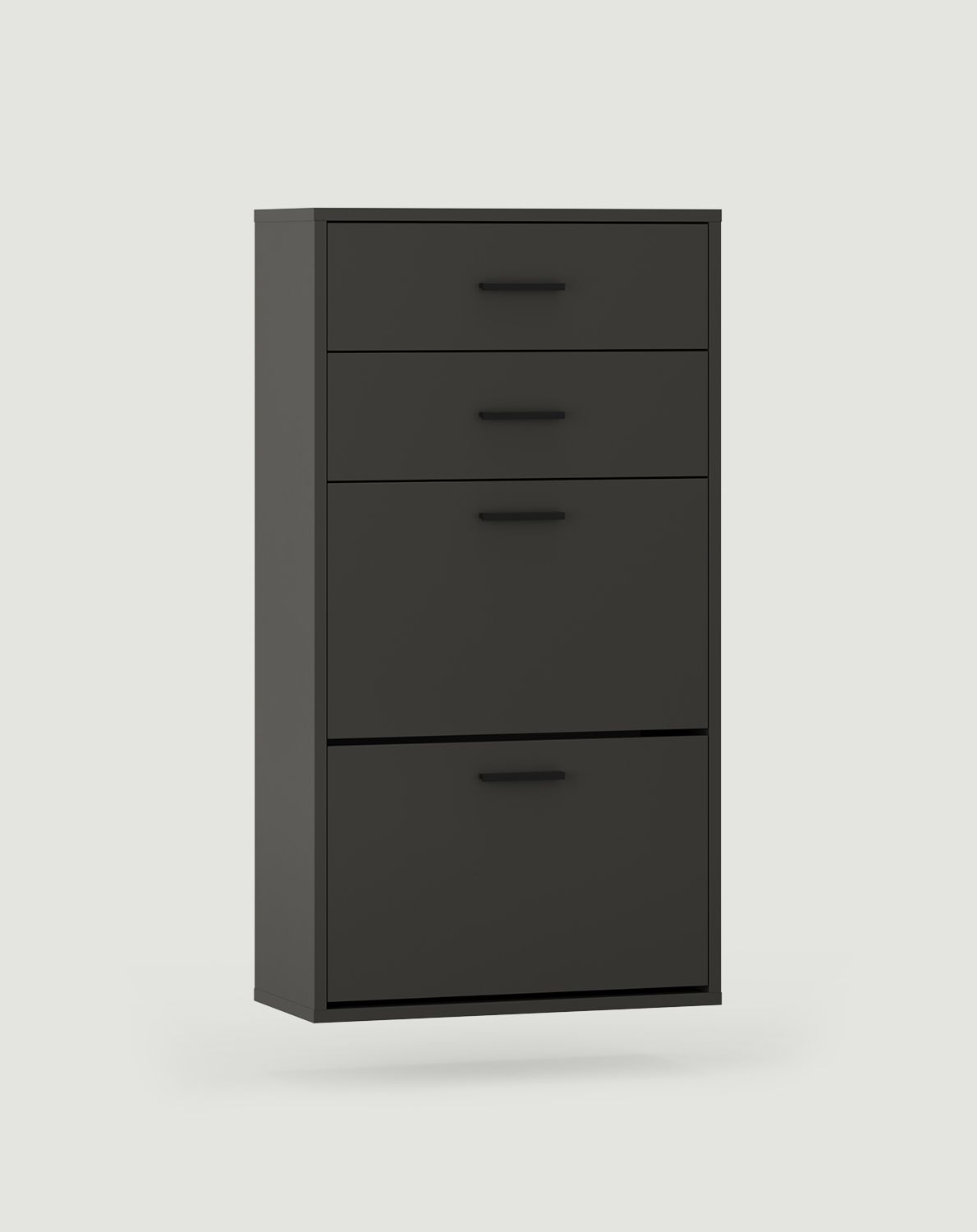 Dulap pentru pantofi montat pe perete SBK5S
Culoare: Deep Basalt
Mâner: Mâner DAG cu lamele negre DCZ