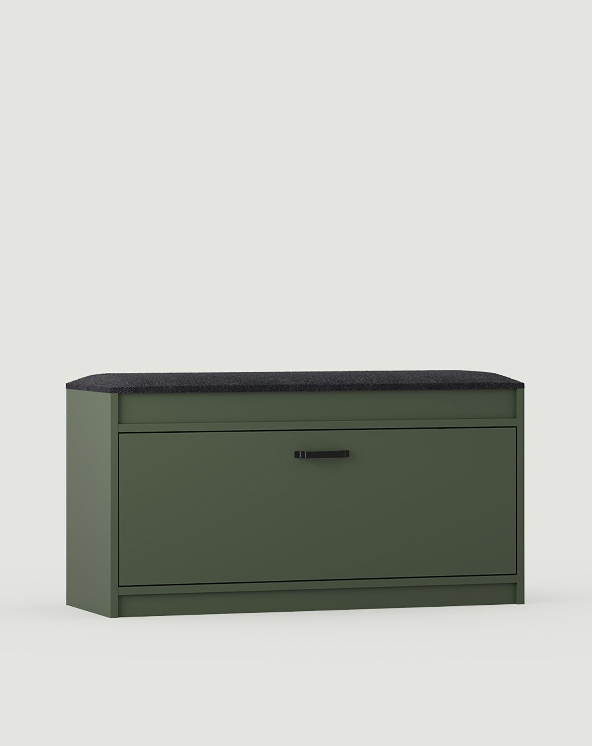 Dulap pentru pantofi SBS1 cu scaun
Culoare: Verde cypress
Scaun: Moss 08
Mâner: Mâner JORD negru JCZ