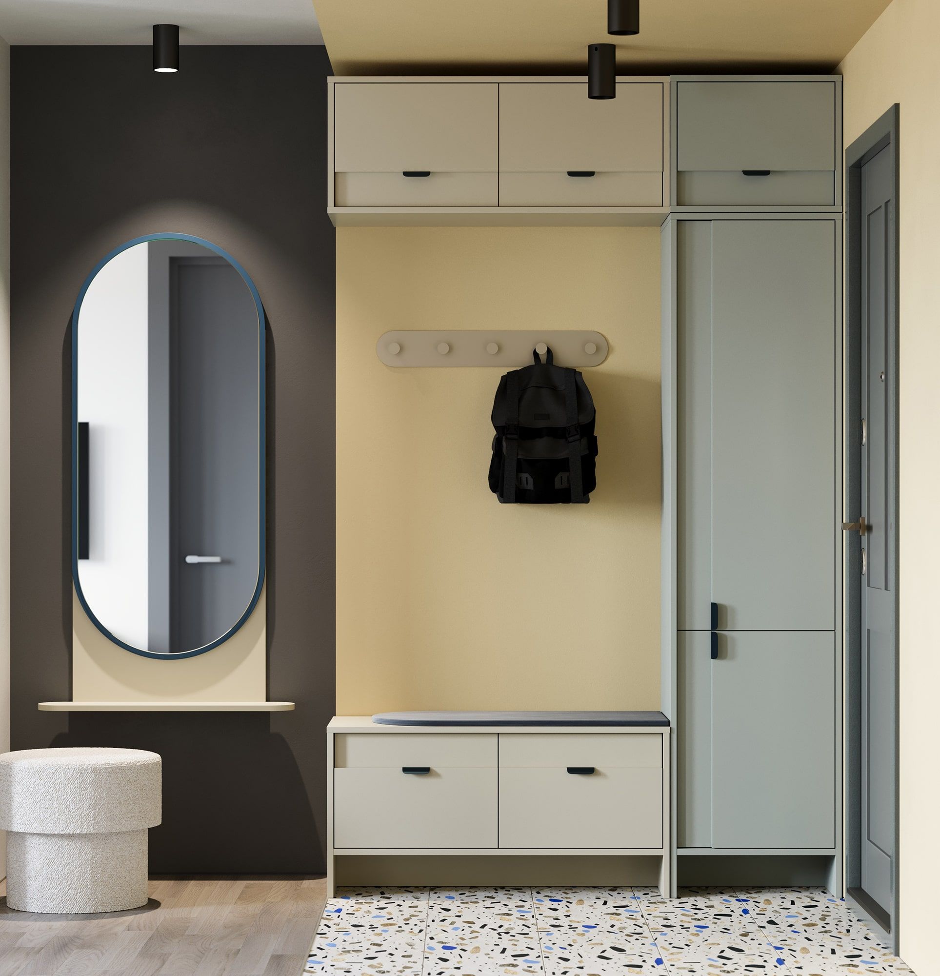 Dulap pentru pantofi cu scaun dublu LAYERS LAY15
Culoare: Milky Way
Culoare al doilea strat frontal: Milky Way
Scaun: Velvet 19
Mâner: LAYERS 110 Black Onyx