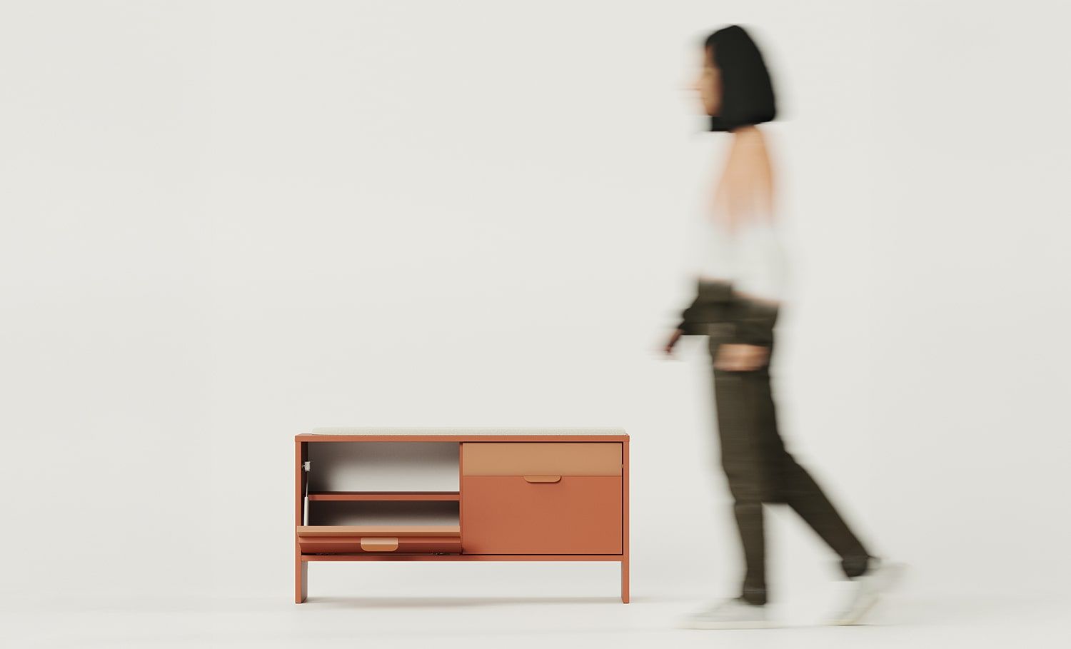 Dulap pentru pantofi cu scaun dublu LAYERS LAY15
Culoare: Fiery Terracotta
Culoare al doilea strat frontal: Sahara Deep
Scaun: Moss 01
Mâner: LAYERS 110 Mâner Sahara Deep