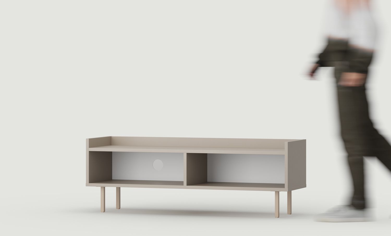 Dulap RTV scăzut SIGI S1TV4
Culoare: Ash White Clay
Picior: Cappuccino
