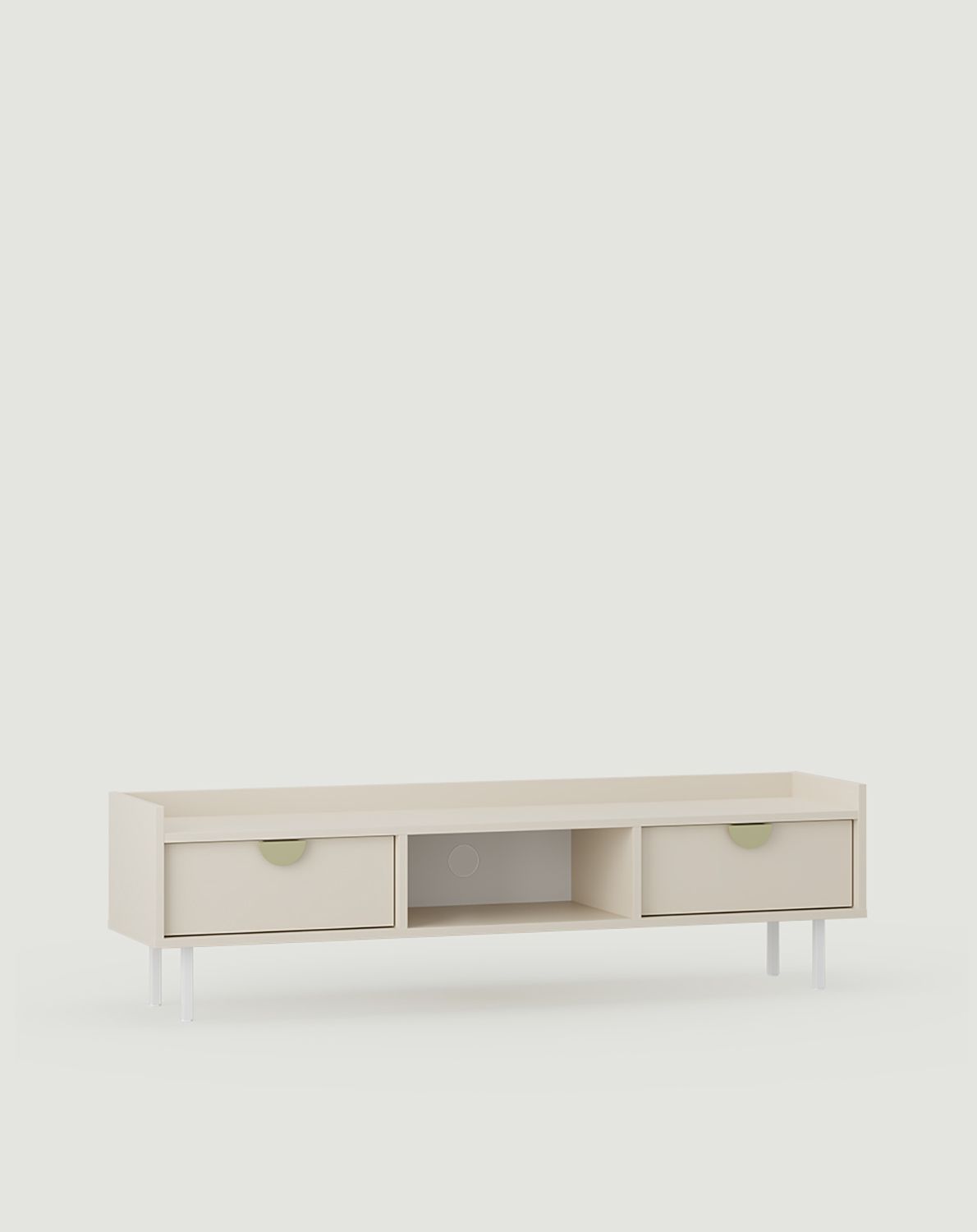 Dulap RTV scăzut SIGI S3TV2
Culoare: Champagne Beige
Picior: Alb
Mâner: Mâner RIND Gold