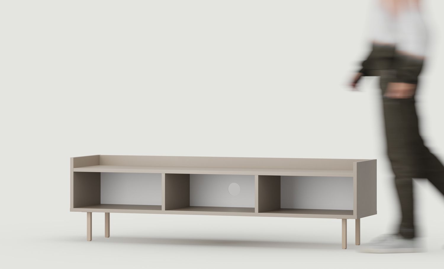 Dulap RTV scăzut SIGI S3TV3
Culoare: Ash White Clay
Picior: Cappuccino