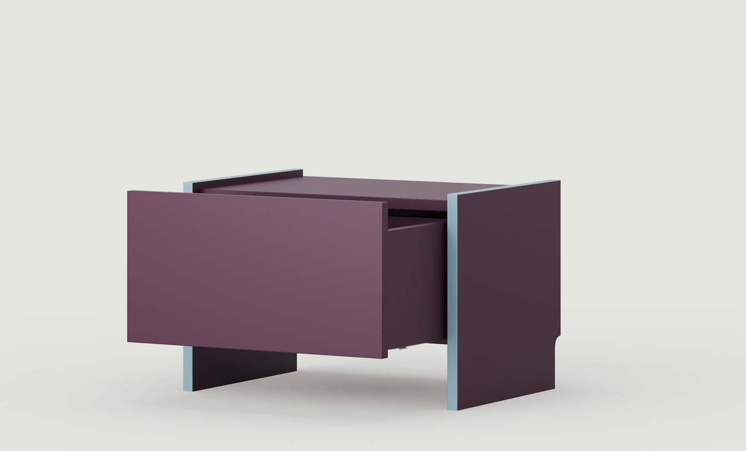 ASKA ASK01 noptieră
Culoare: prună rubin
Furnir: Dove Blue