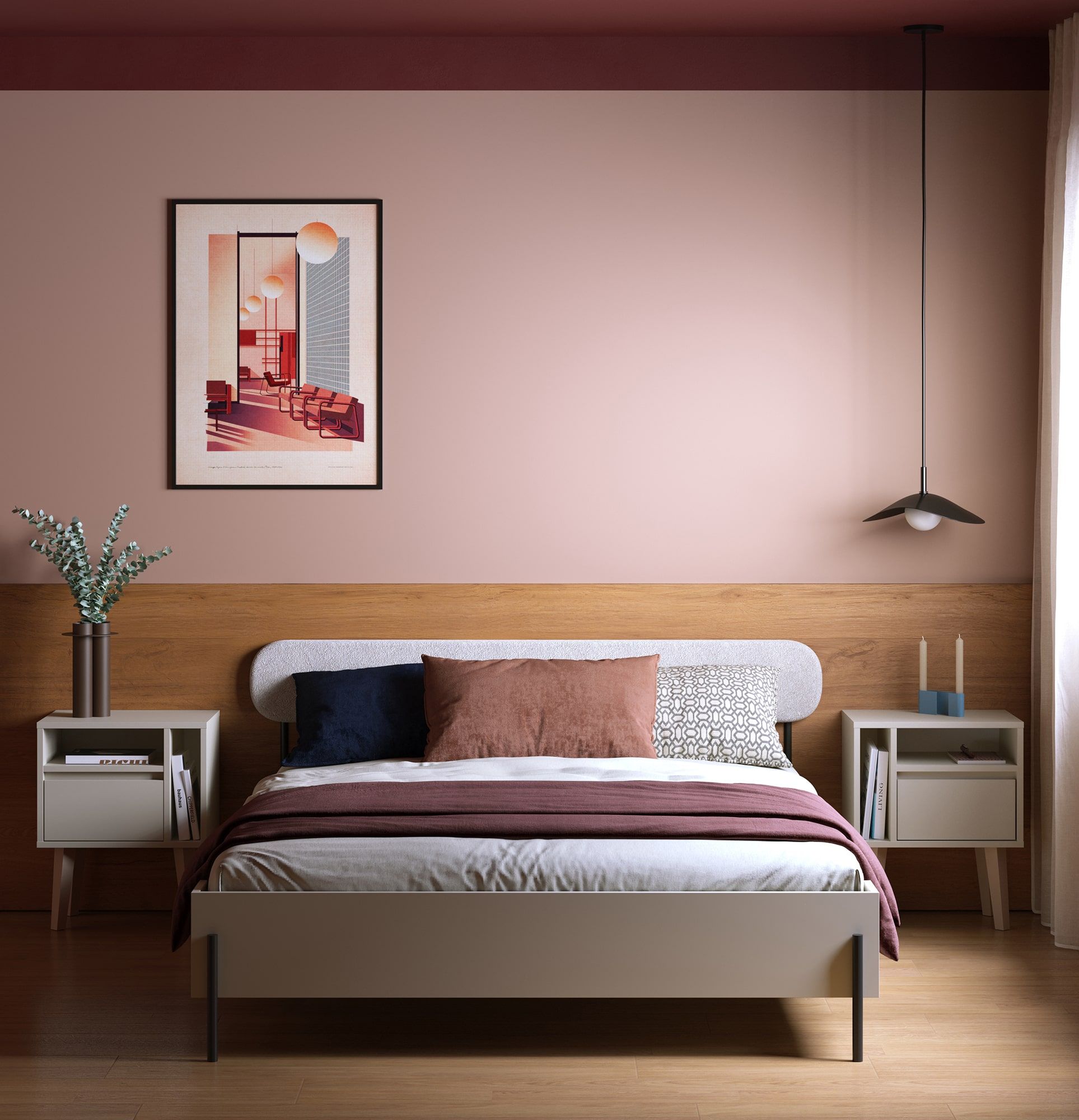 Măsuță de noptieră FENRIS SNF06
Culoare: Champagne Beige
Picior: Bej trapezoidal