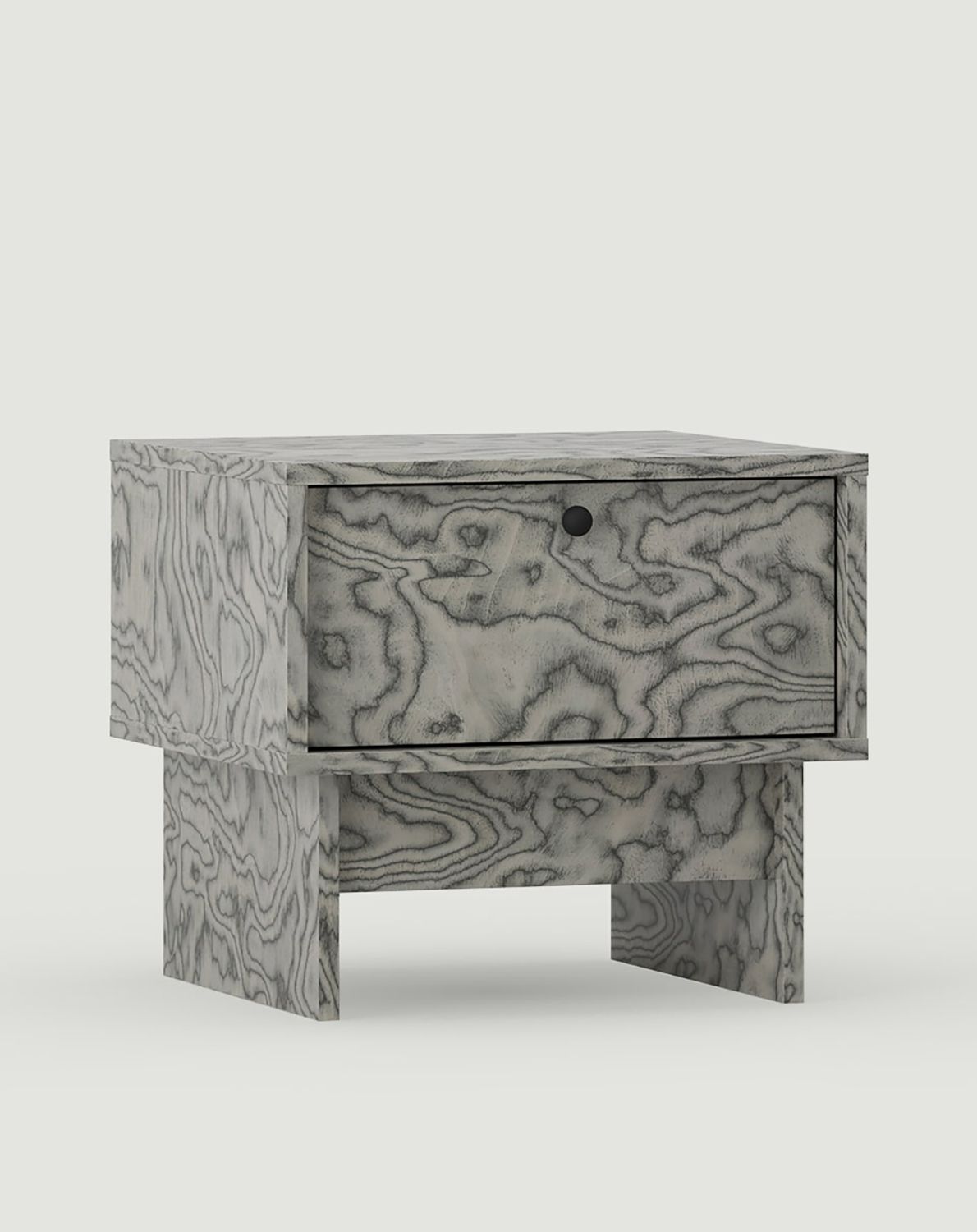 KABE SNK03 noptieră în stil JAPANI
Culoare: furnir gri Sottsass
Mâner: Mâner cu bilă Black KD
                            