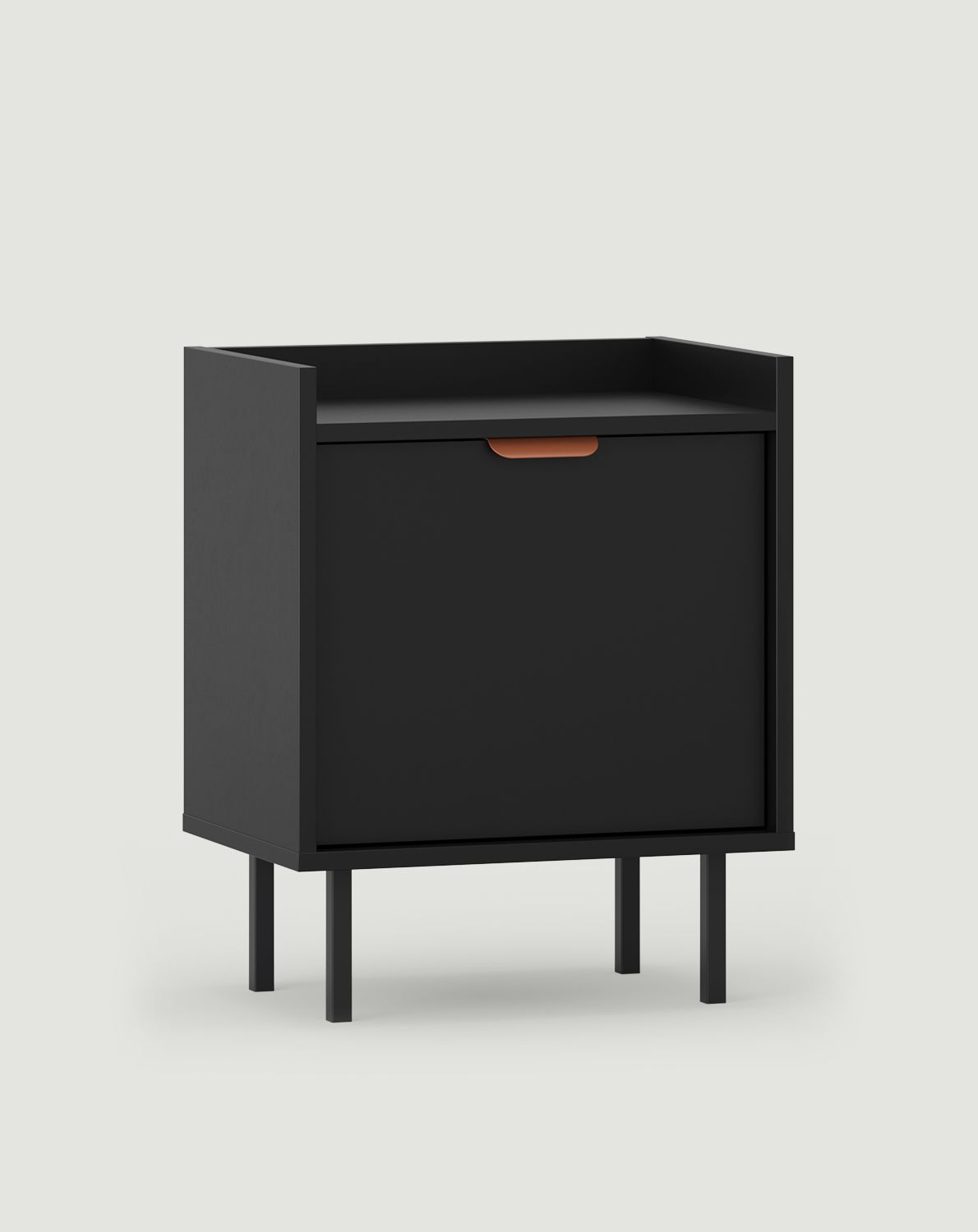 Măsuță de noptieră SIGI SNS03
Culoare: Black Onyx
Picior: Negru
Mâner: Mâner margine LAYERS 110 Sahara Deep