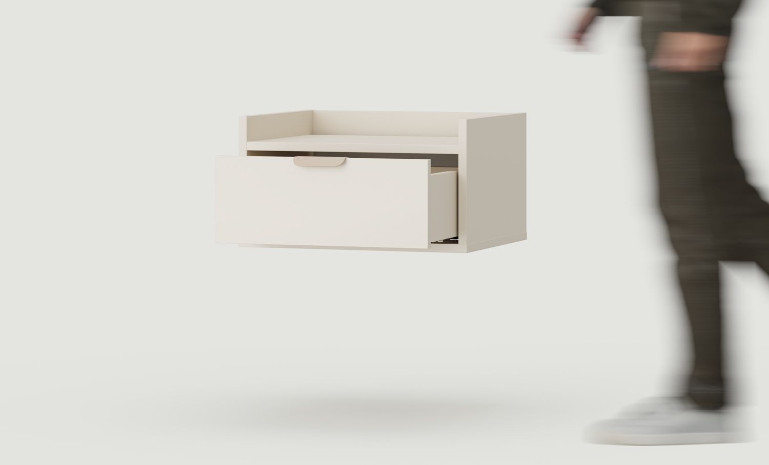 Noptiera suspendată SIGI SNS06
Culoare: Champagne Beige
Mâner: mâner cu margine LAYERS 110 Cappuccino