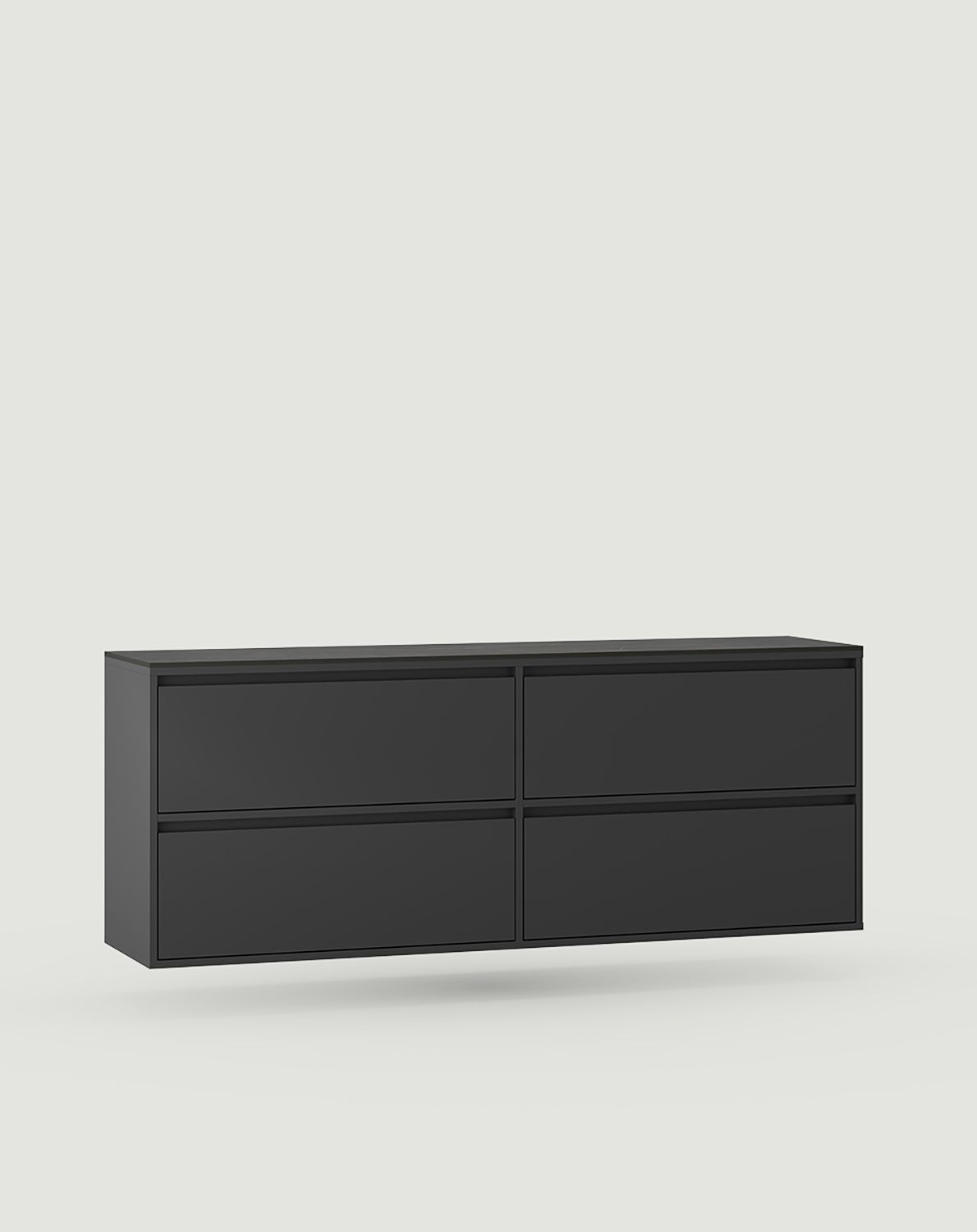 Dulap de perete ODIS pentru două lavoare WO2U03B
Culoare: Black Onyx
Suprafața mesei: marmură neagră sinterizată