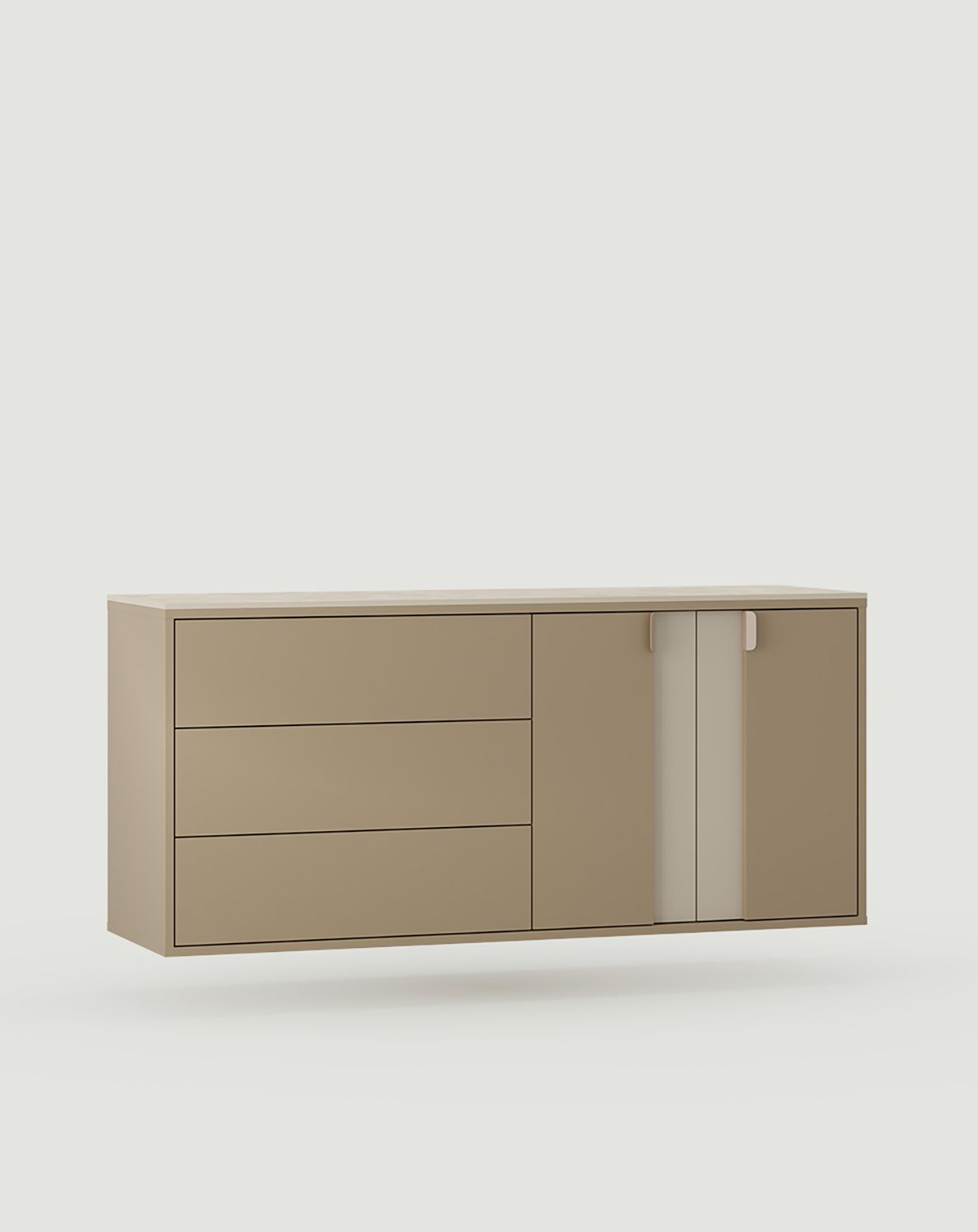 Dulap pentru două lavoare LAYERS LAY77
Culoare: Cappuccino
Culoare față al doilea strat: Champagne Beige
Mâner: LAYERS 110 Cappuccino
Suprafața mesei: Diamond-cream sinter