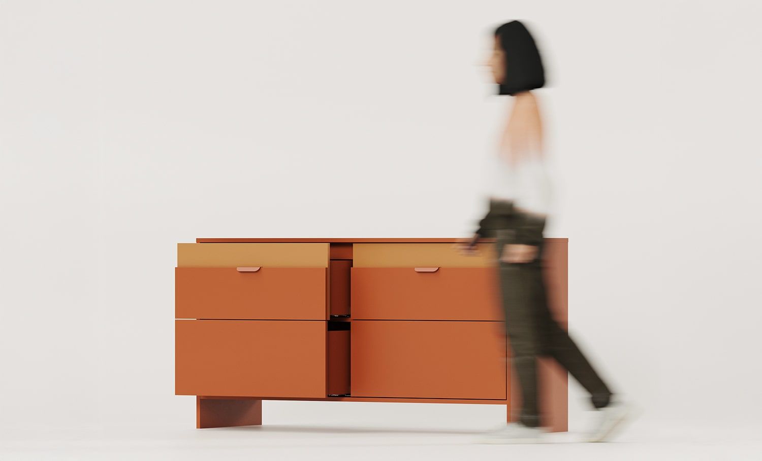 LAYERS LAY79 dulap dublu pentru lavoar cu sertare
Culoare: Fiery Terracotta
Culoarea frontului celui de-al doilea strat: Sahara Deep
Mâner: Mâner LAYERS 110 Fire Terracotta