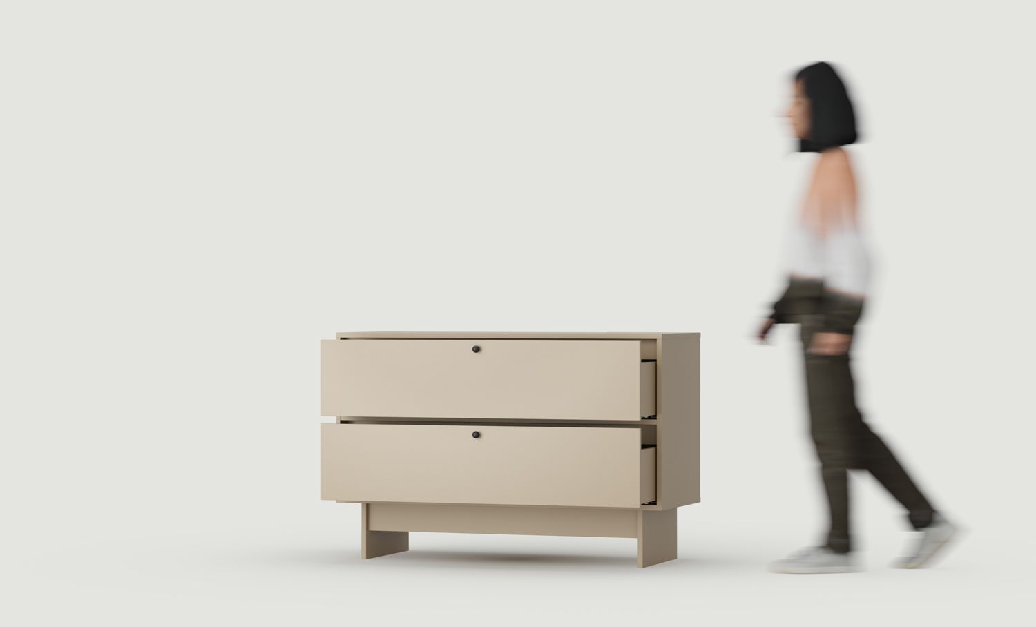 Dulap lavoar KABE KU02B în stil JAPANDI
Culoare: Cappuccino
Mâner: Mâner cu bilă Black KD