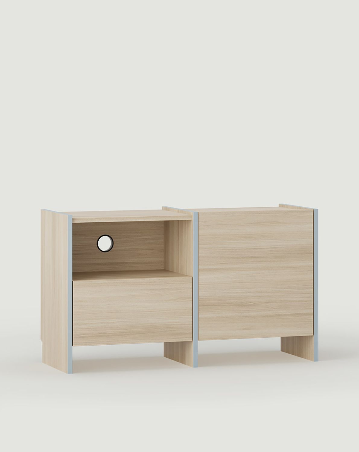 Dulap RTV ASKA ASK11
Culoare: Stejar nisip
Furnir: Dove Blue