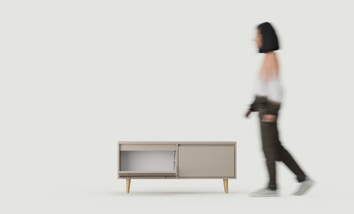 Dulap FENRIS RTV FTV1K
Culoare: Ash Clay
Picior: Walnut Oak Oiled