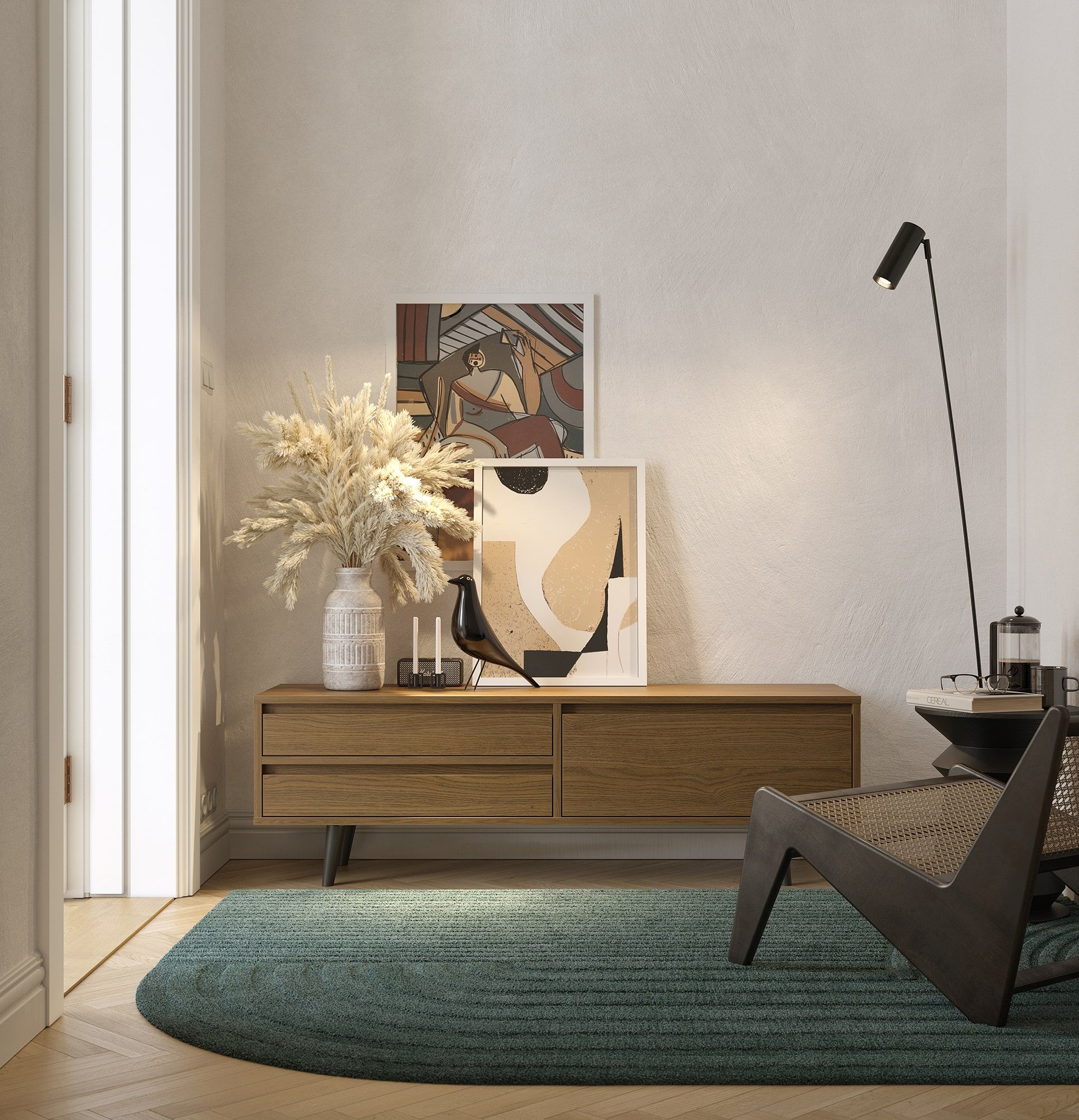 Dulap RTV FENRIS FTV1S
Culoare: Stejar rustic
Picior: Nuc Fag Negru