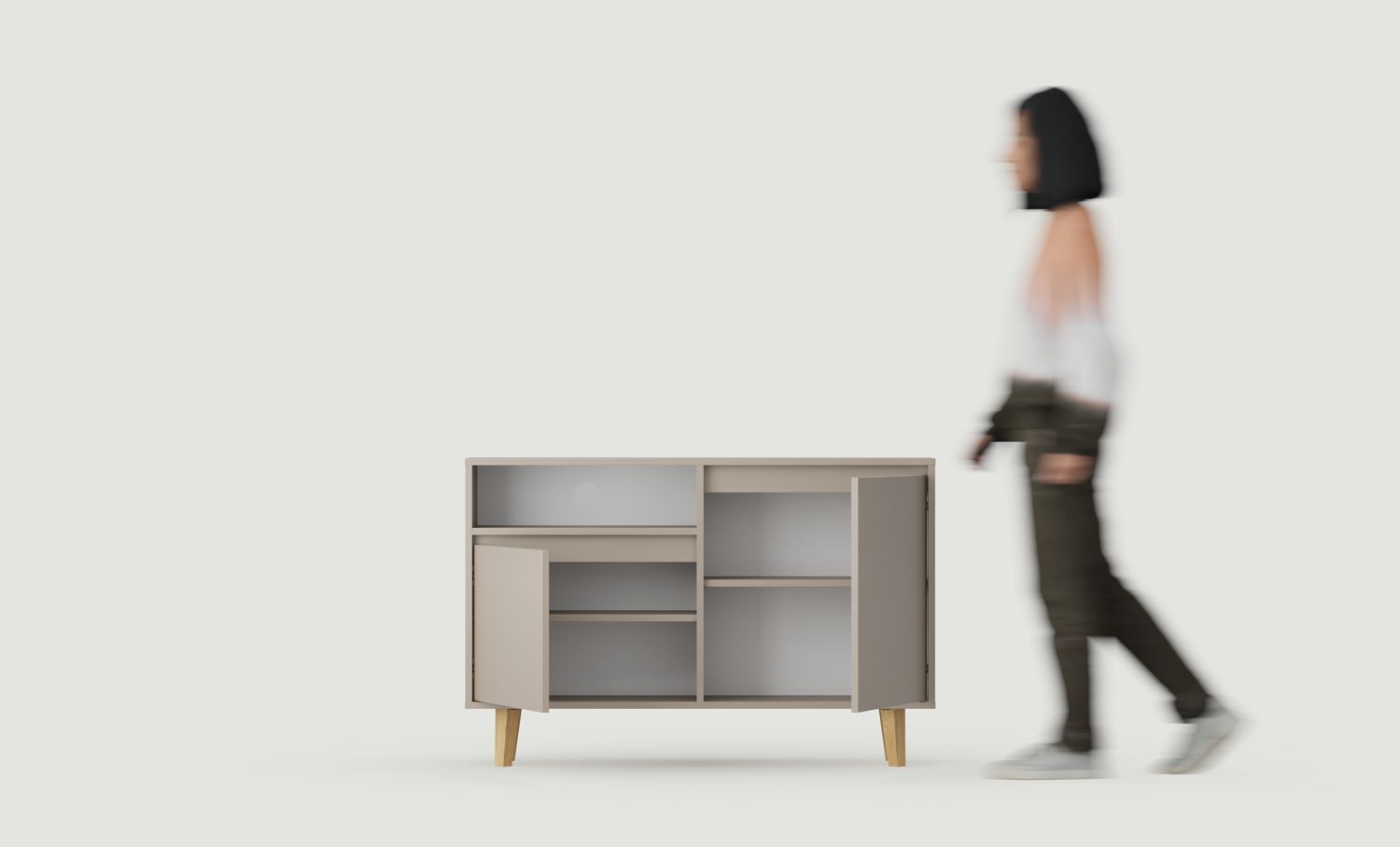 Dulap FENRIS RTV FTV2
Culoare: Ash Clay
Picior: Walnut Oak Oiled