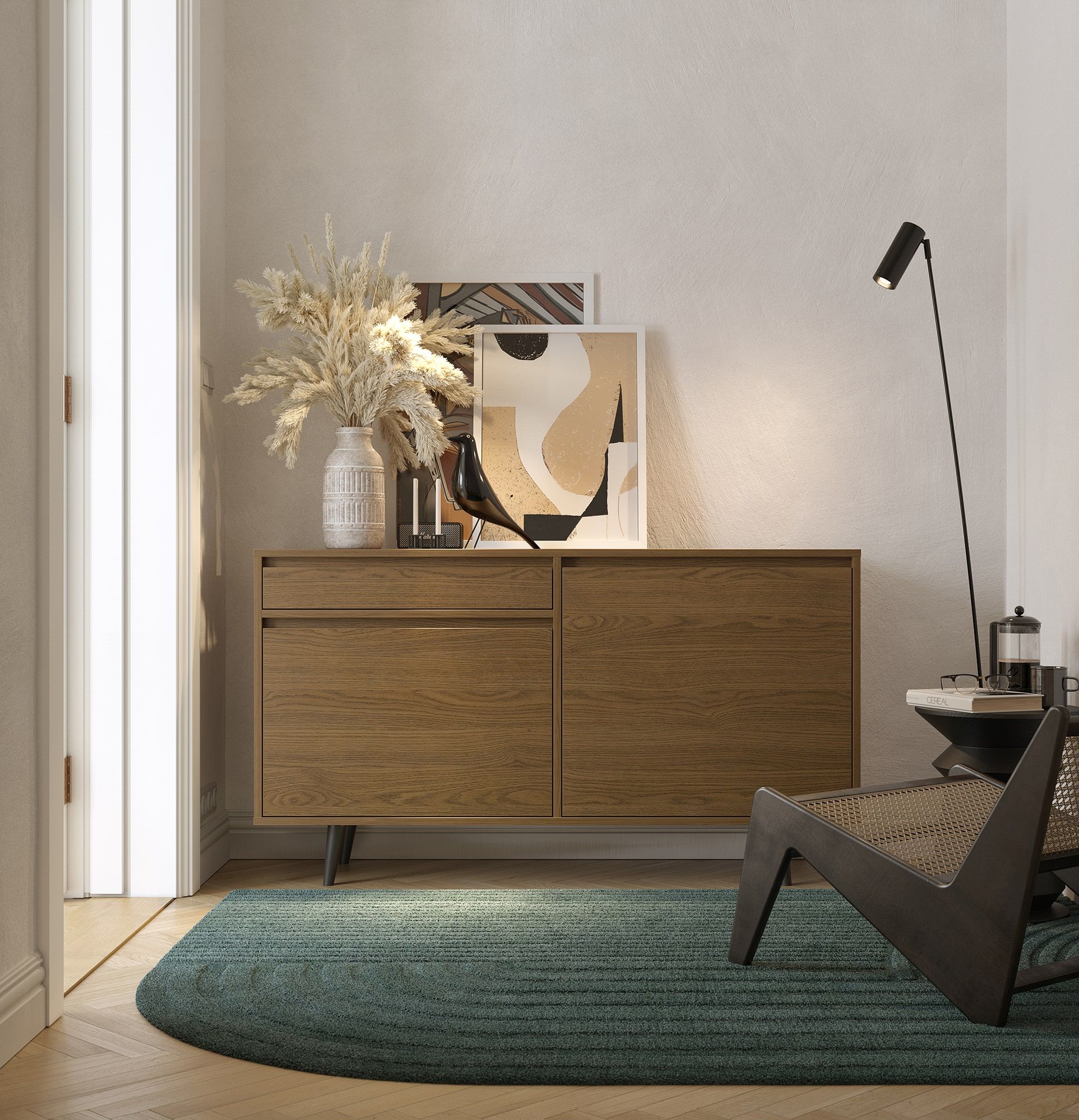 Dulap FENRIS RTV FTV2S
Culoare: Stejar rustic
Picior: Nuc Fag Negru
