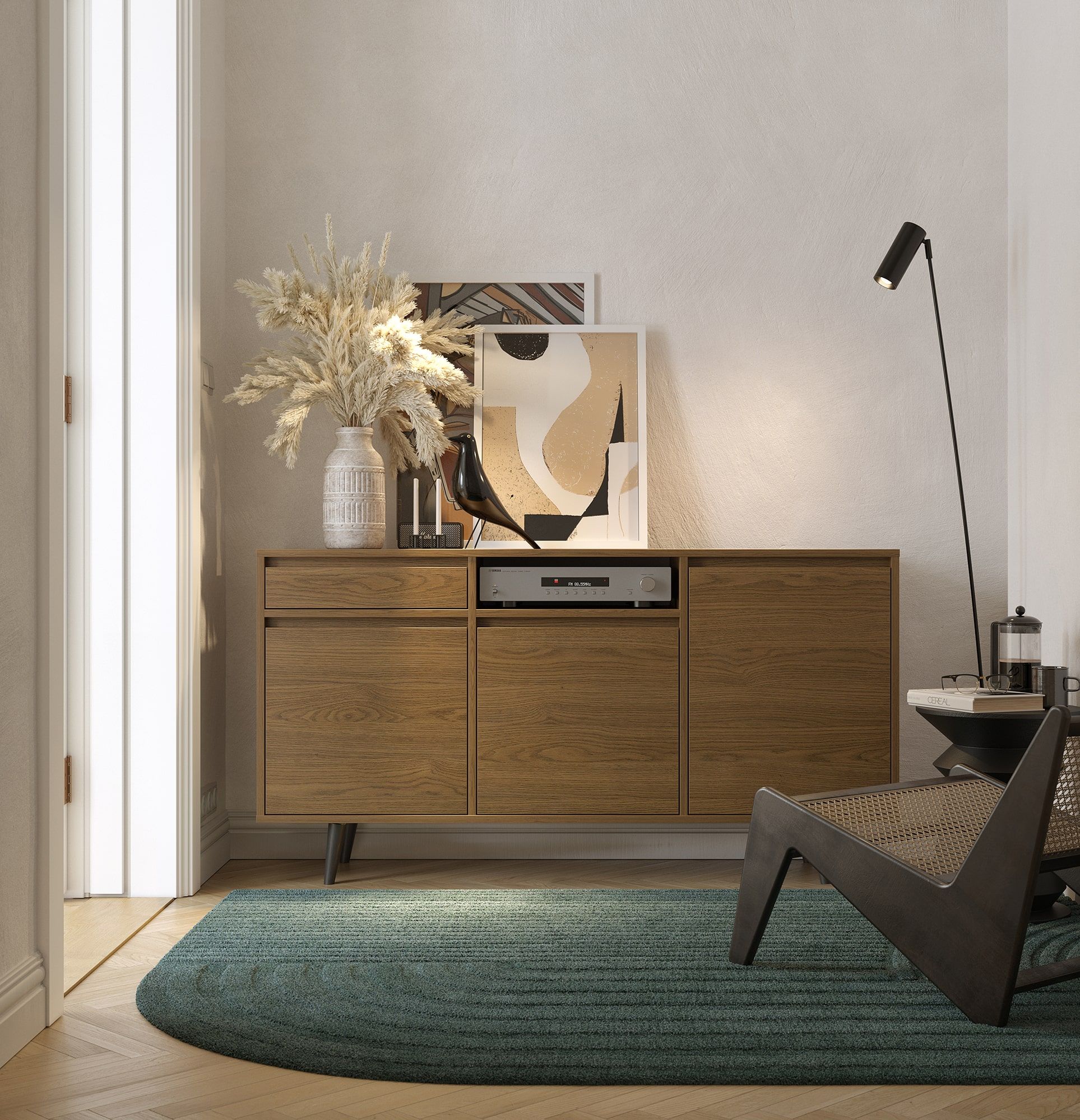 Dulap FENRIS RTV FTV3S
Culoare: Stejar rustic
Picior: Nuc Fag Negru
