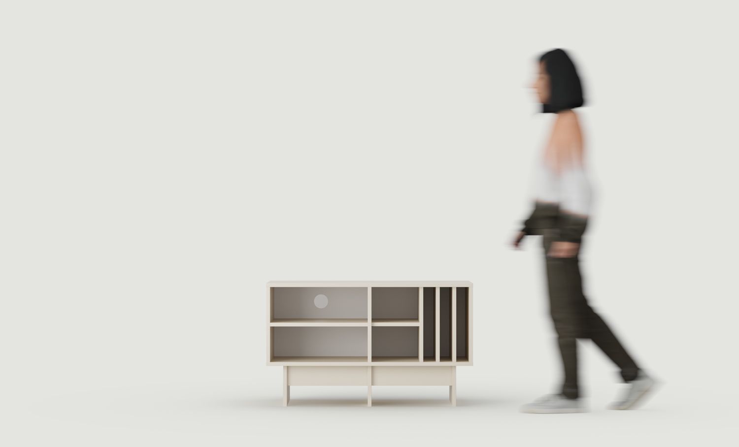 KABE KTV1W dulap de vinil RTV în stil JAPANDI
Culoare: Champagne Beige