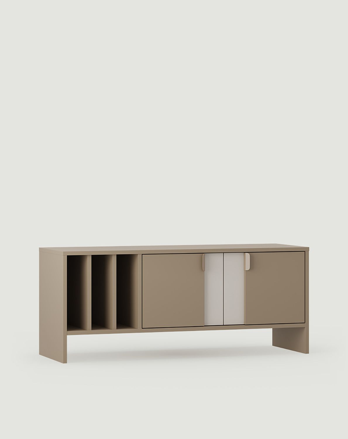 Dulap RTV de vinil LAYERS LAY08
Culoare: Cappuccino
Culoarea celui de-al doilea strat frontal: Wrapping Cashmere
Mâner: LAYERS 110 Cappuccino
                            