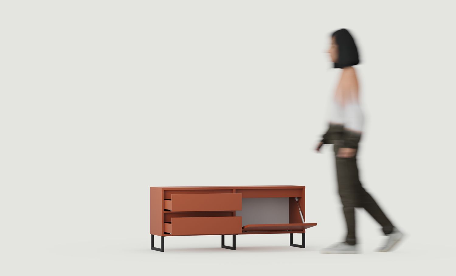 Dulap ODIS BTV1S RTV
Culoare: Fiery Terracotta
Culoarea piciorului: Negru
                            