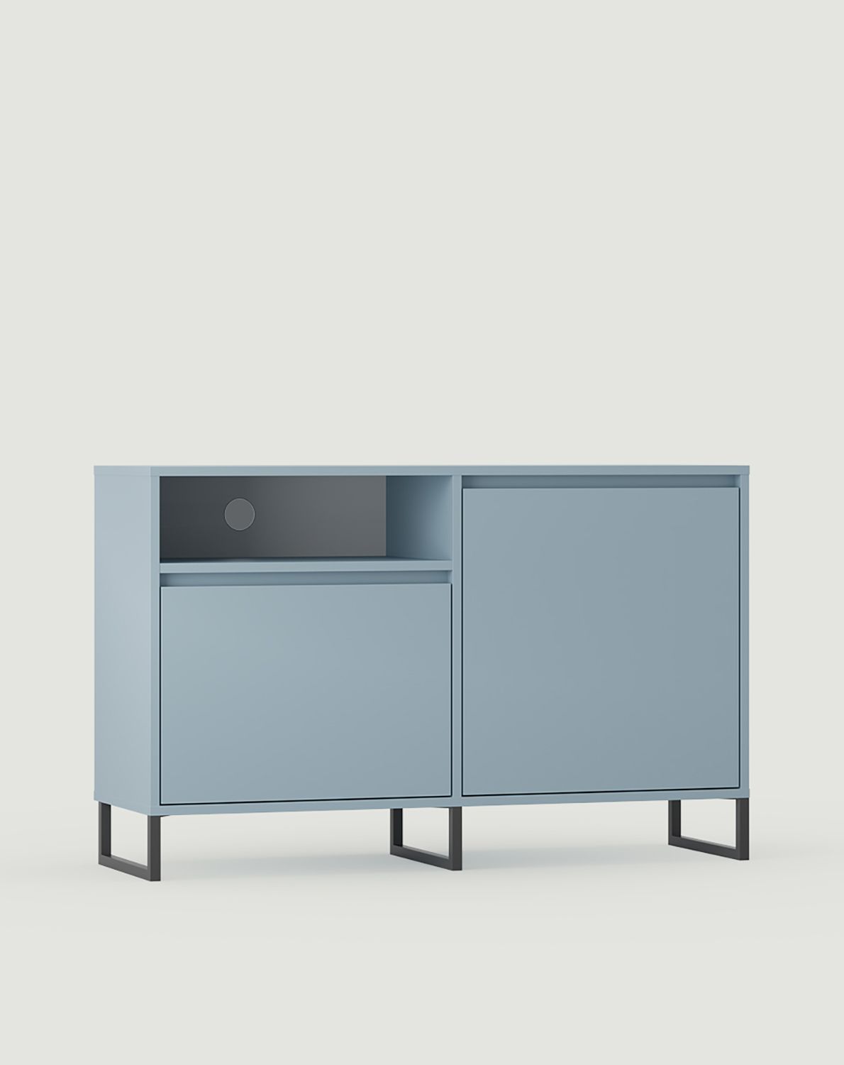 Dulap RTV ODIS BTV2
Culoare: Dove Blue
Culoarea piciorului: Gri picior
                            