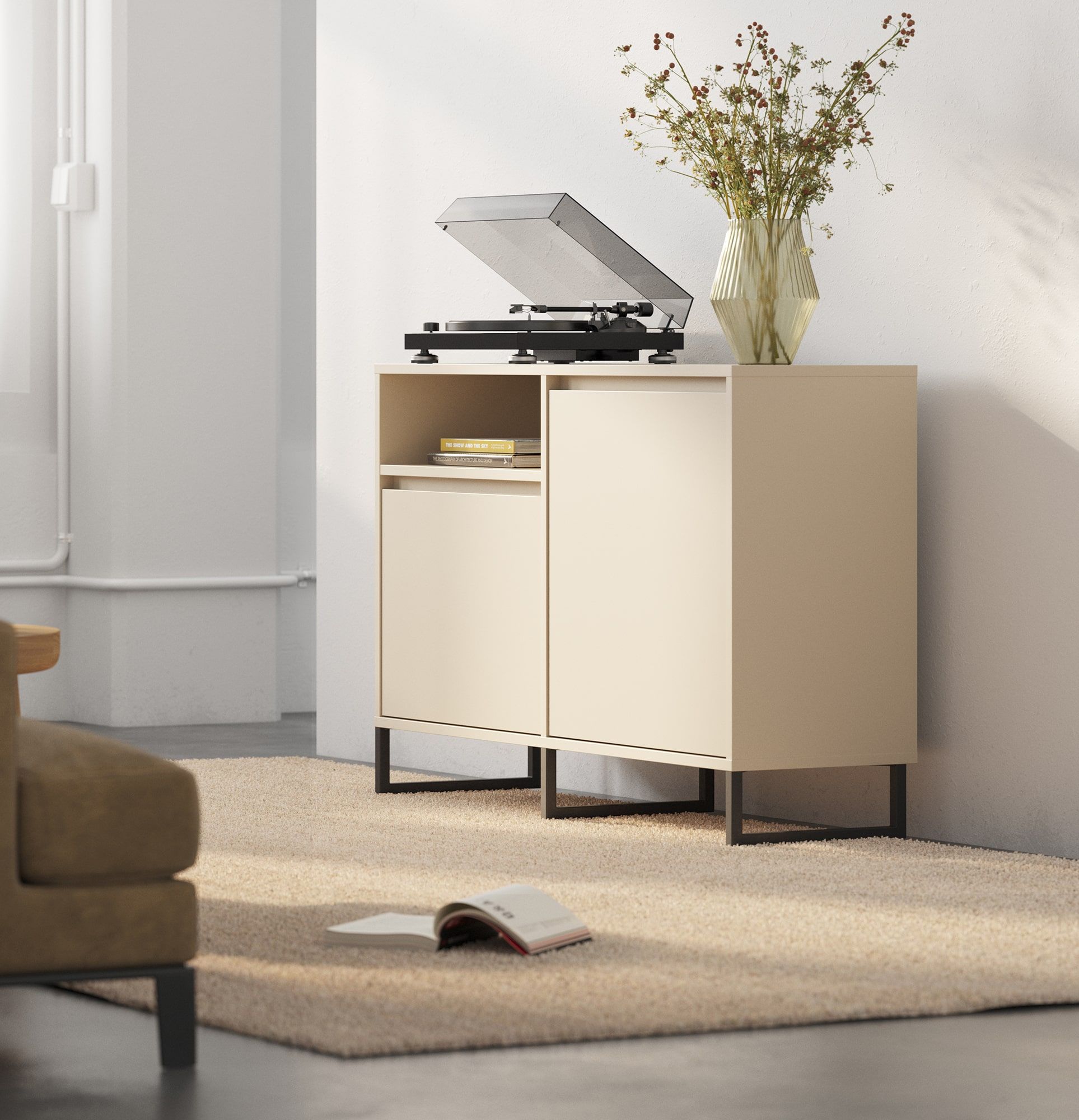 Dulap RTV ODIS BTV2
Culoare: Champagne Beige
Culoarea piciorului: Leg Black
                            