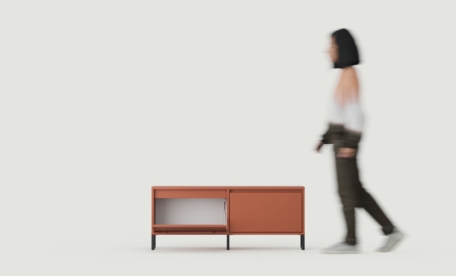 Dulap RTV ODIS BTV2K
Culoare: Fiery Terracotta
Culoarea piciorului: Leg Black
                            