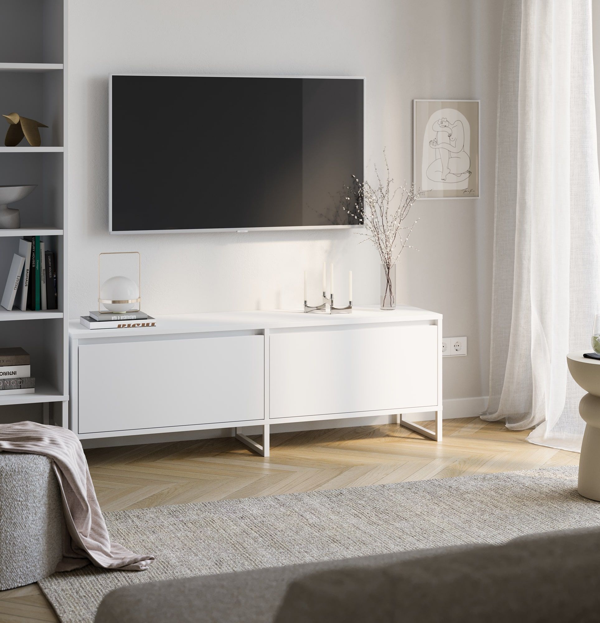 Dulap ODIS BTV2K RTV
Culoare: Porțelan alb
Culoarea piciorului: Alb
                            