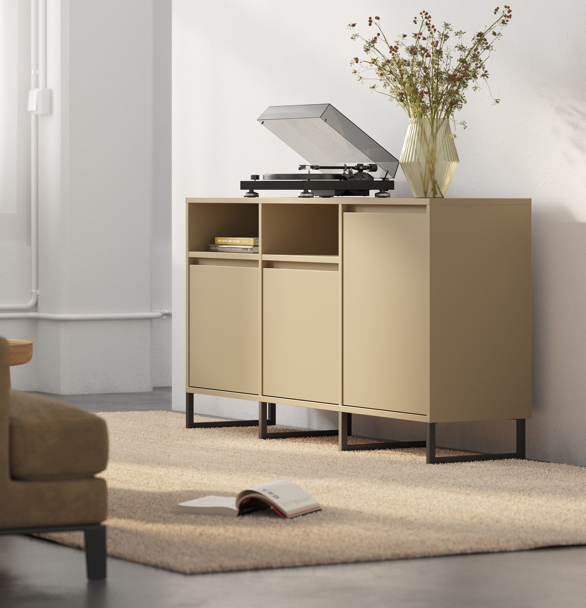 Dulap RTV ODIS BTV3
Culoare: Cappuccino
Culoarea piciorului: Negru
                            