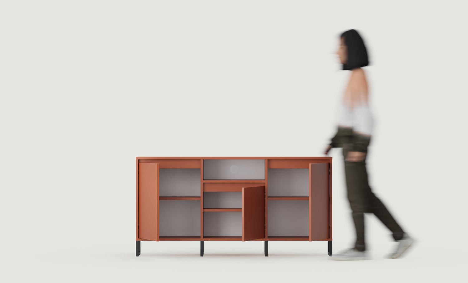 Dulap RTV ODIS BTV3K
Culoare: Fiery Terracotta
Culoarea piciorului: Leg Black
                            