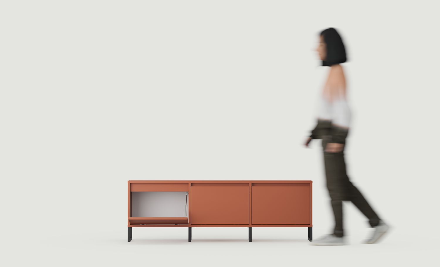 Dulap RTV ODIS BTV4K
Culoare: Fiery Terracotta
Culoarea piciorului: Leg Black
                            