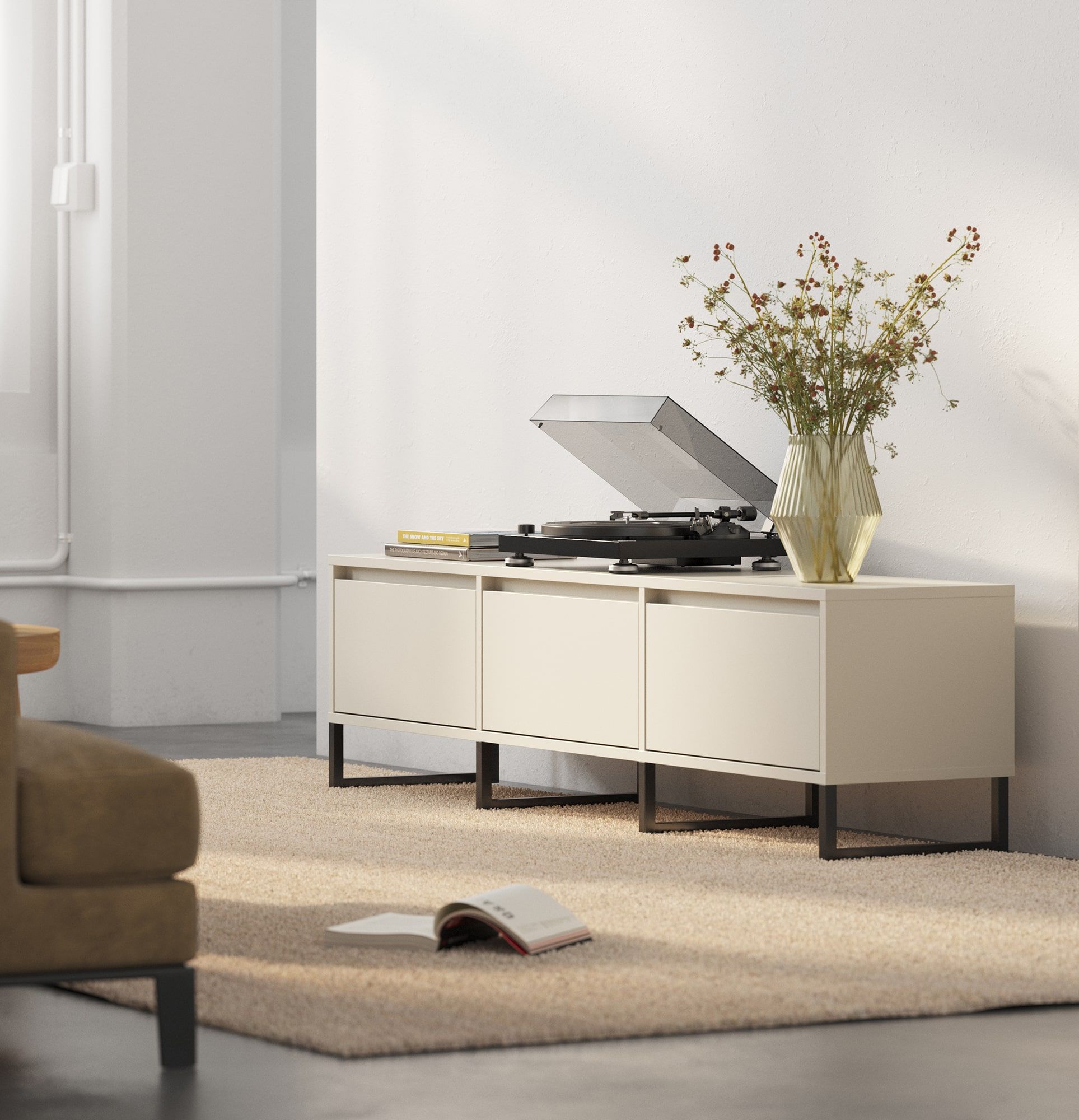 Dulap RTV ODIS BTV4K
Culoare: Champagne Beige
Culoarea piciorului: Leg Black
                            