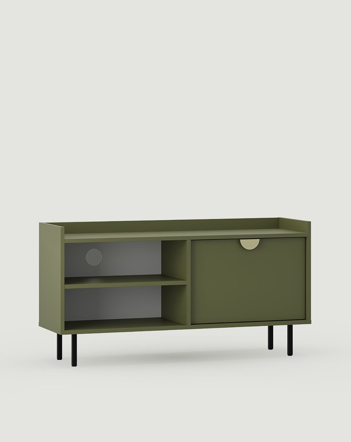Dulap RTV SIGI S2TV3
Culoare: Verde cypress
Picior: Negru
Mâner: RIND Gold
