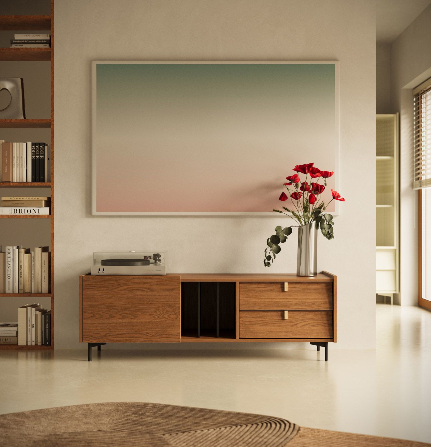 Dulap RTV SKRA SKR10
Culoare: Stejar rustic
Picior: Negru
Mâner: Oak Wedge