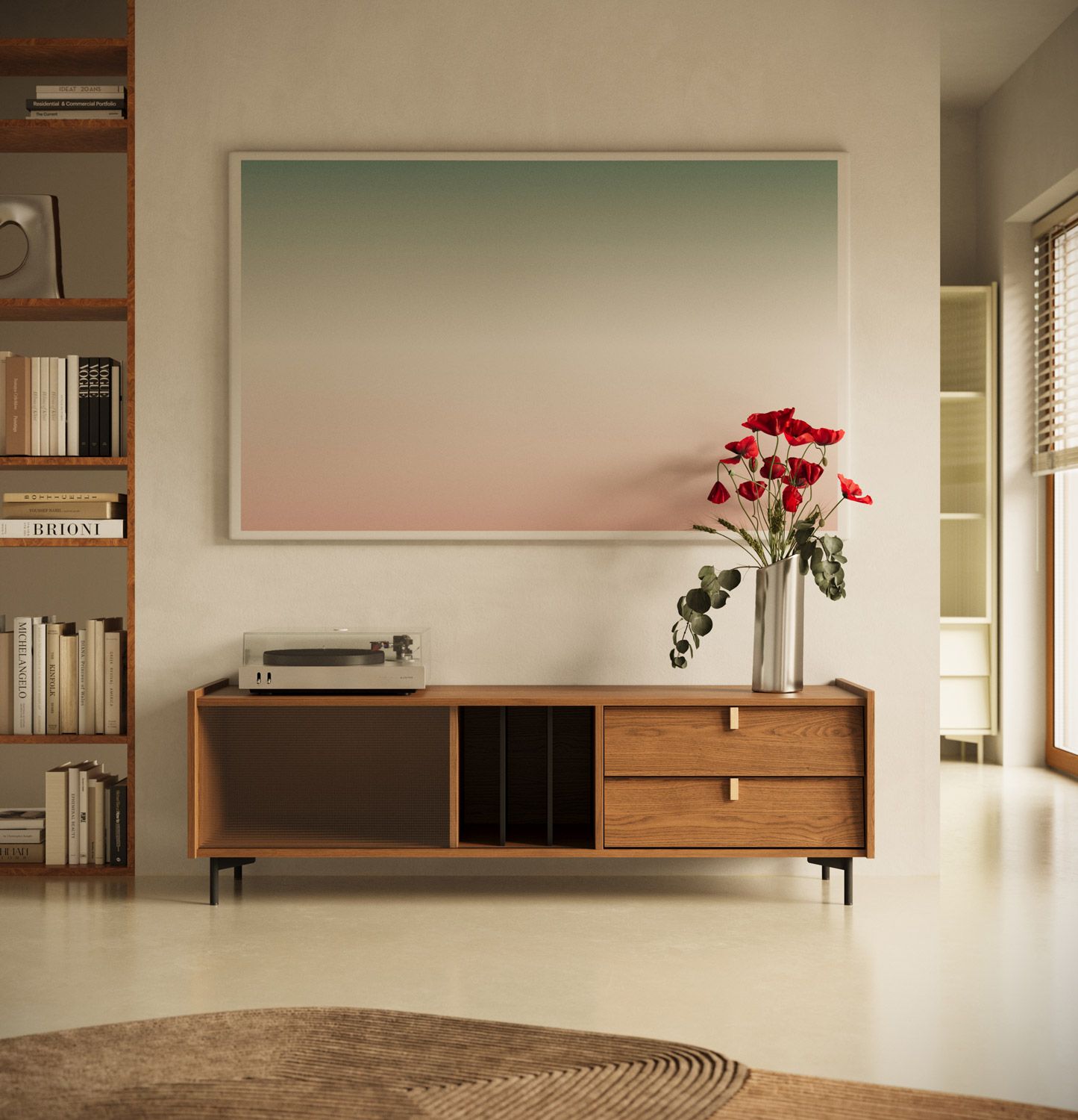 Dulap RTV SKRA SKR15
Culoare: Stejar rustic
Picior: Negru
Mâner: Oak Wedge