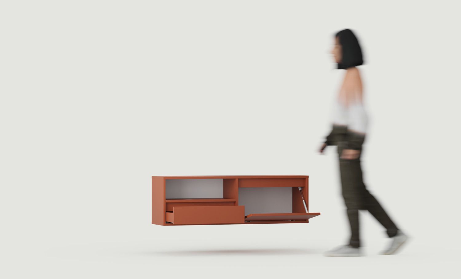 Dulap RTV montat pe perete UBBE WTV1
Culoare: Fiery Terracotta
                            