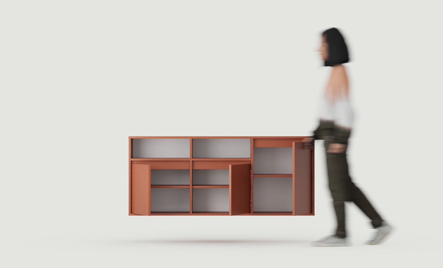 Dulap RTV UBBE WTV3 montat pe perete
Culoare: Fiery Terracotta
                            