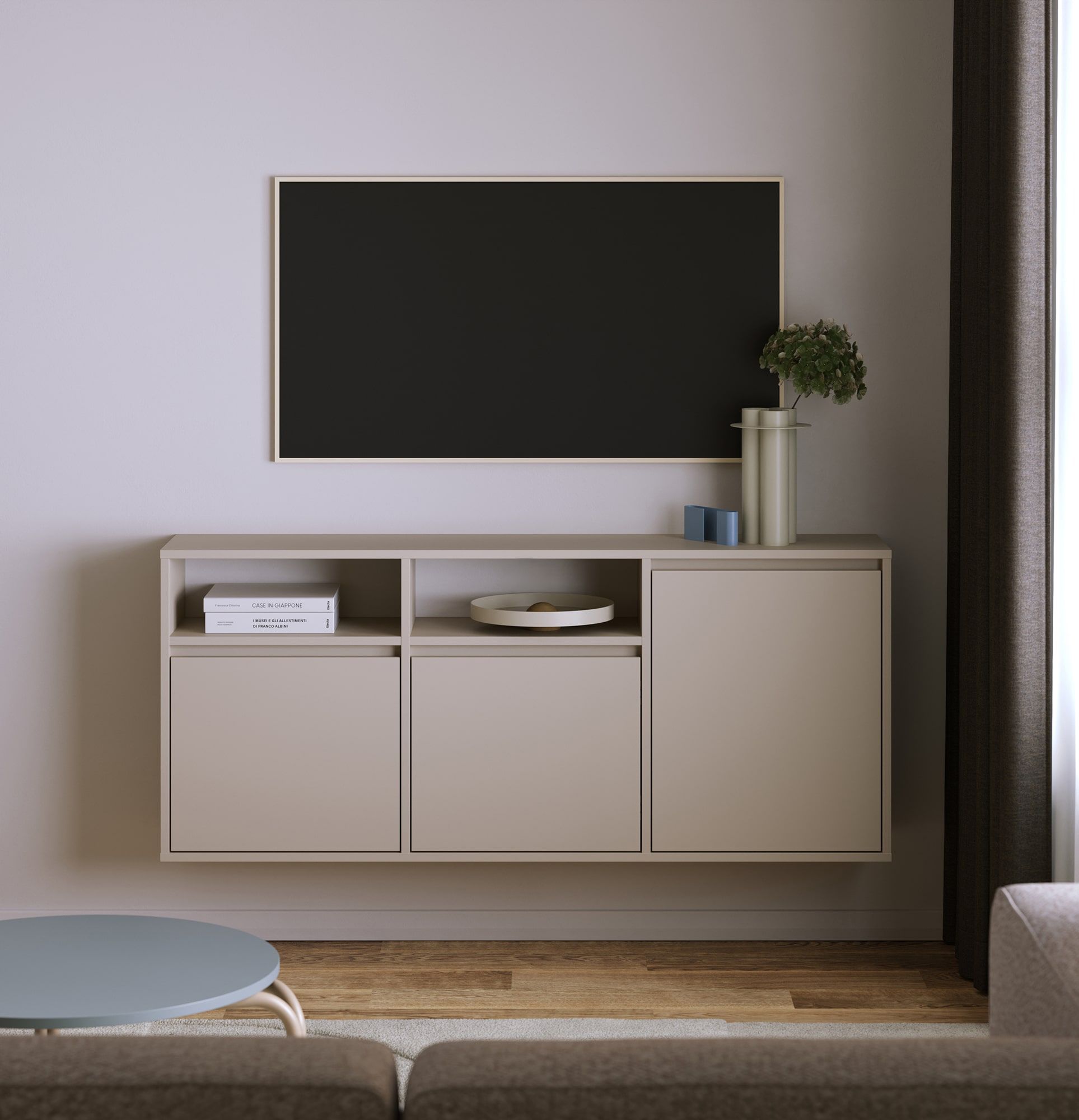 Dulap RTV UBBE WTV3 montat pe perete
Culoare: Champagne Beige
                            