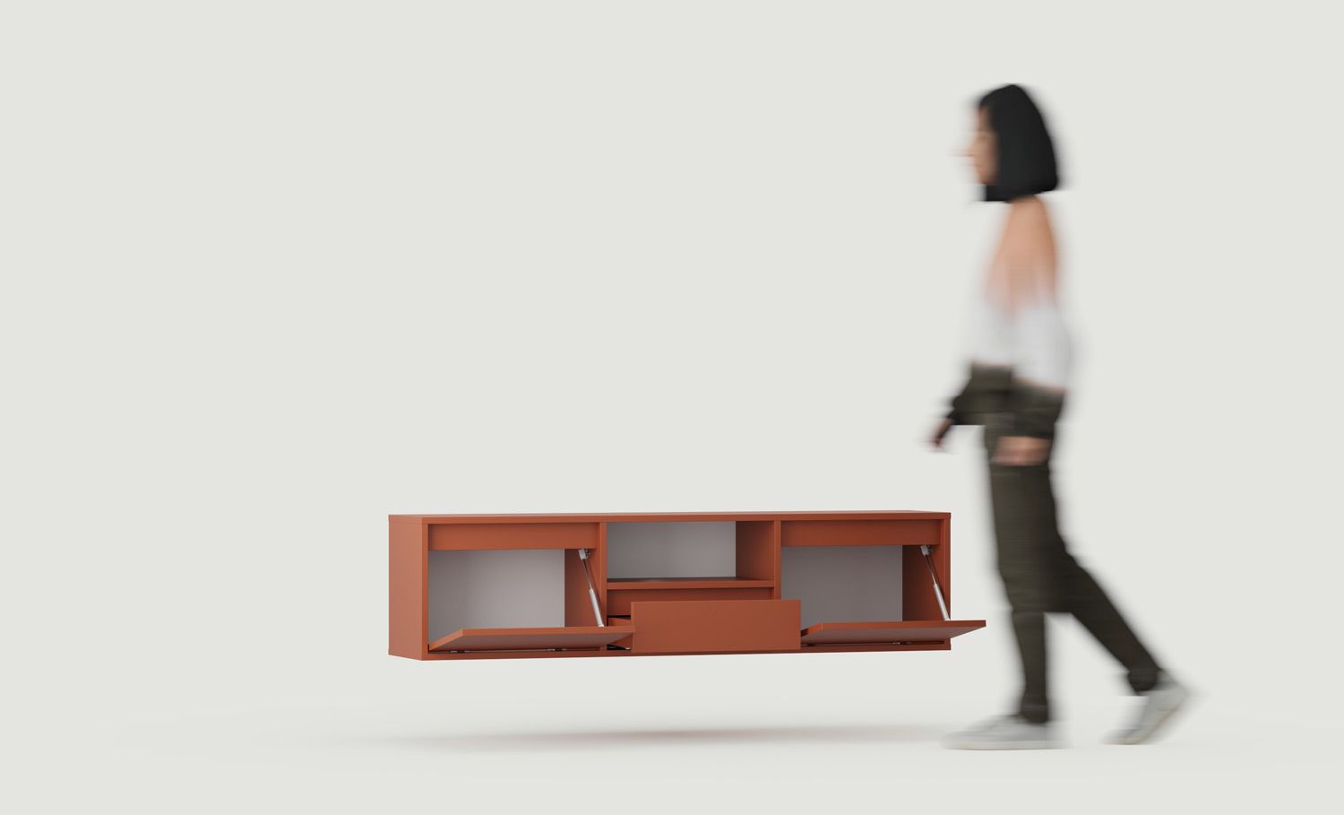 Dulap RTV UBBE WTV4 montat pe perete
Culoare: Fiery Terracotta
                            