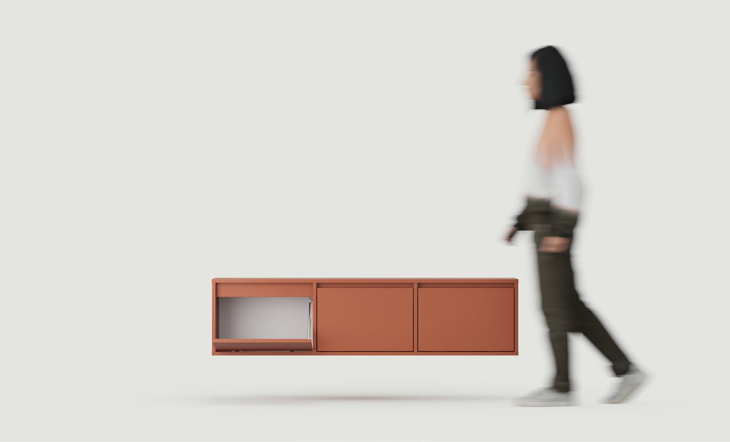 Dulap RTV montat pe perete UBBE WTV4K
Culoare: Fiery Terracotta