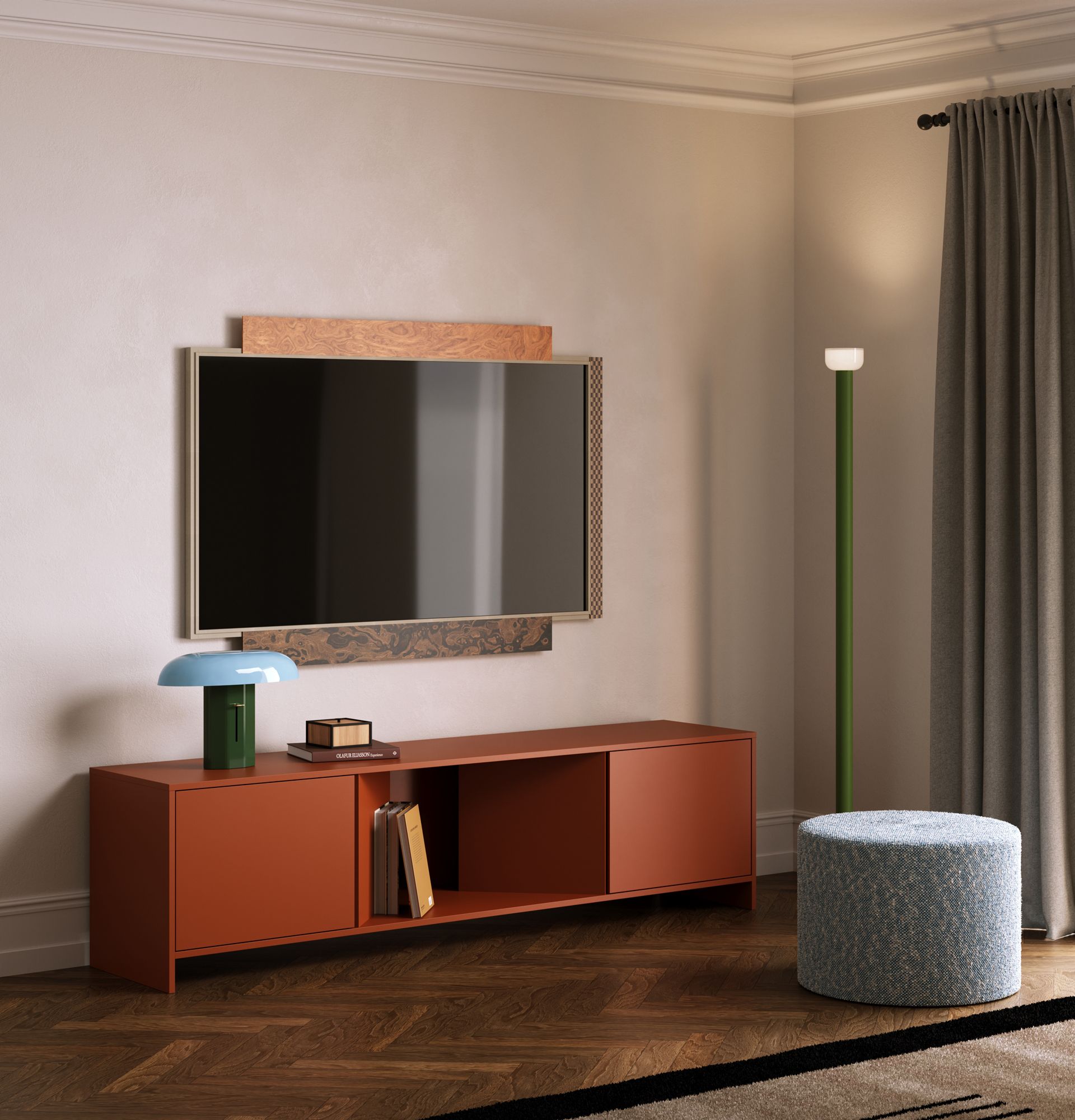 Dulap RTV YUTO YTV02
Culoare: Fiery Terracotta