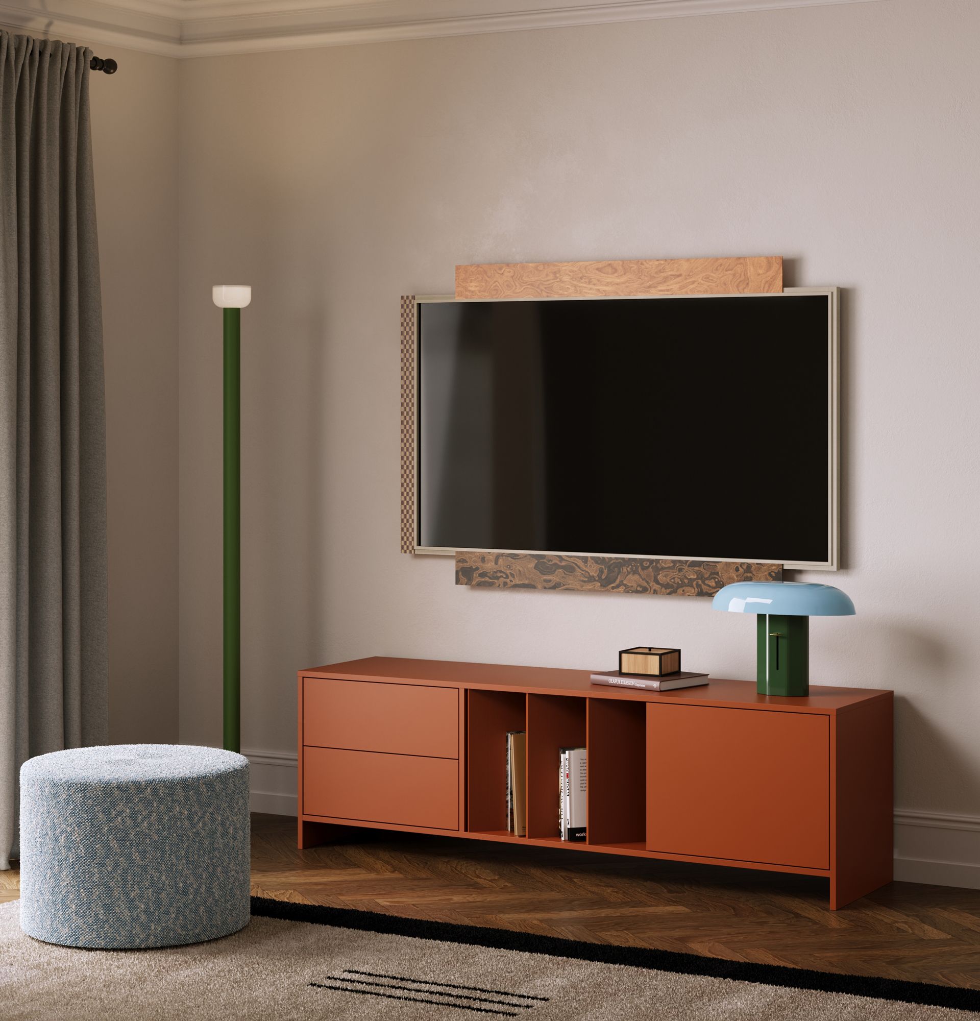 Dulap RTV YUTO YTV03
Culoare: Fiery Terracotta