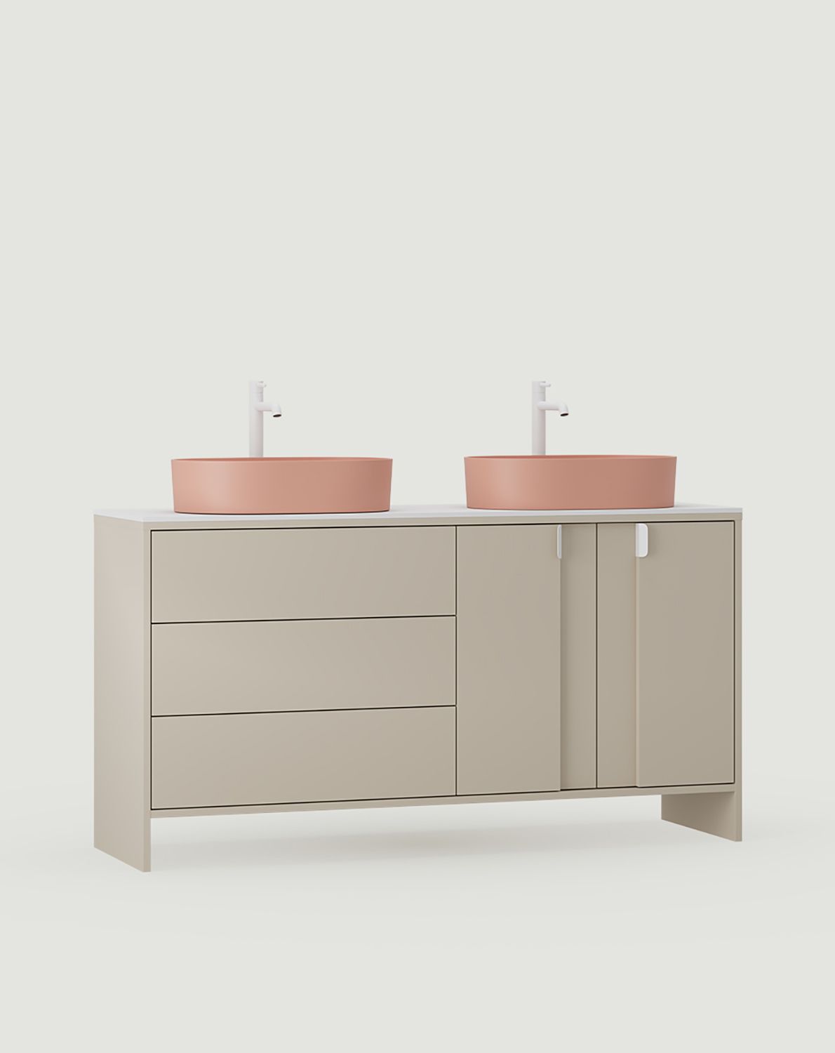 Dulap lavoar dublu OMNIRES LAYERS LAY74
Culoare: Champagne Beige
Culoare față al doilea strat: Champagne Beige
Mâner: LAYERS 110 Porțelan alb
Bazin: OVO M+ Coral OMNIRES
Robinet: Tall Y White Mat OMNIRES
Blat: Cristal alb