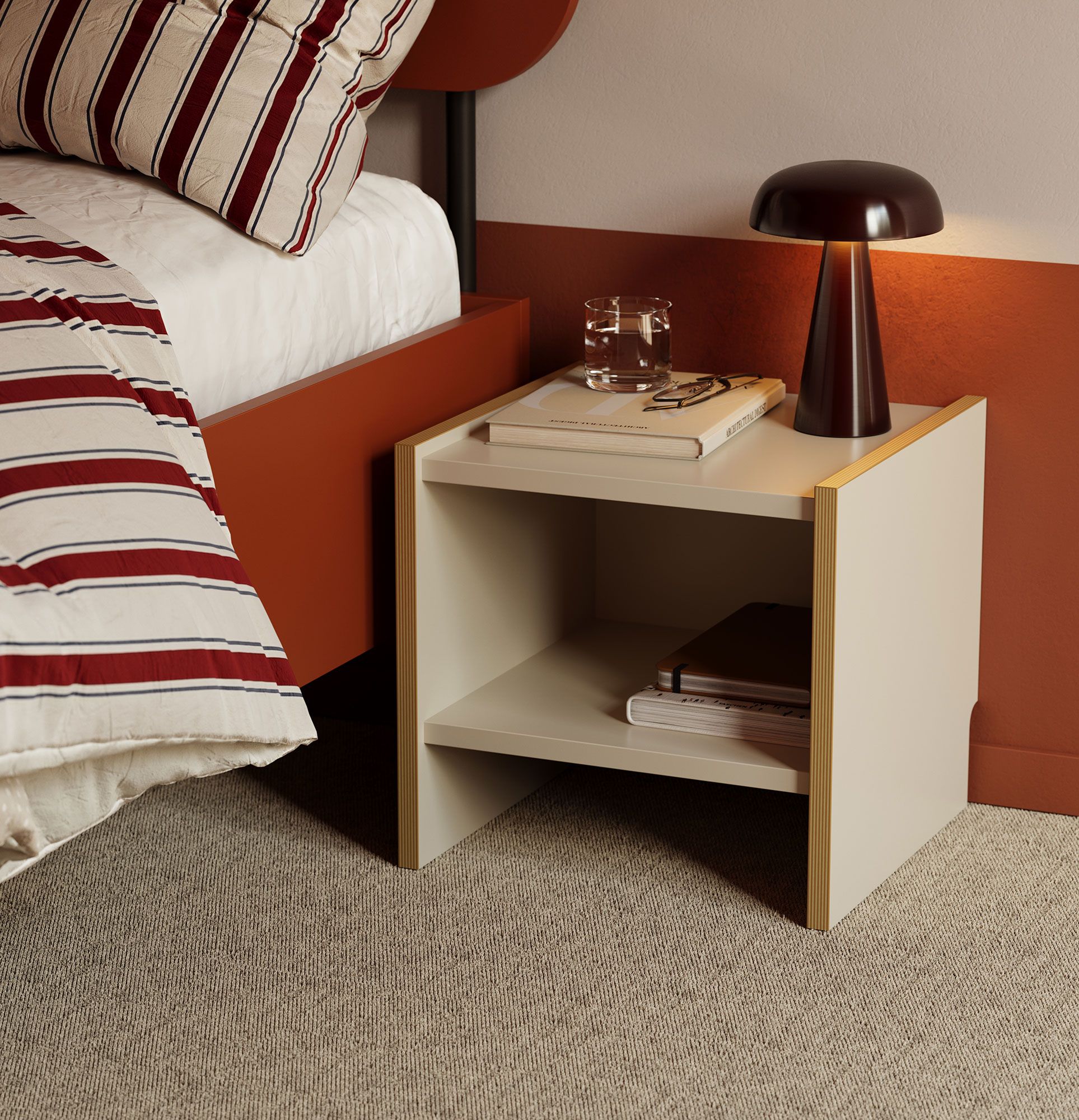 ASKA ASK02 noptieră
Culoare: Champagne Beige
Furnir: Placaj