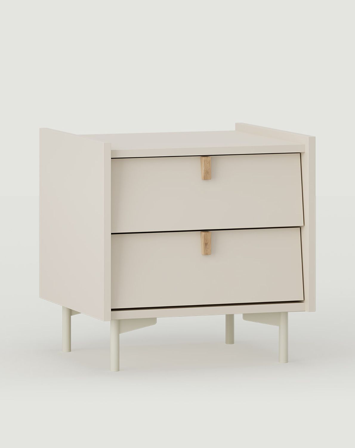 Dulap de noptieră SKRA SKR20
Culoare: Champagne Beige
Picior: Milky Way
Mâner: Oak Wedge
                            