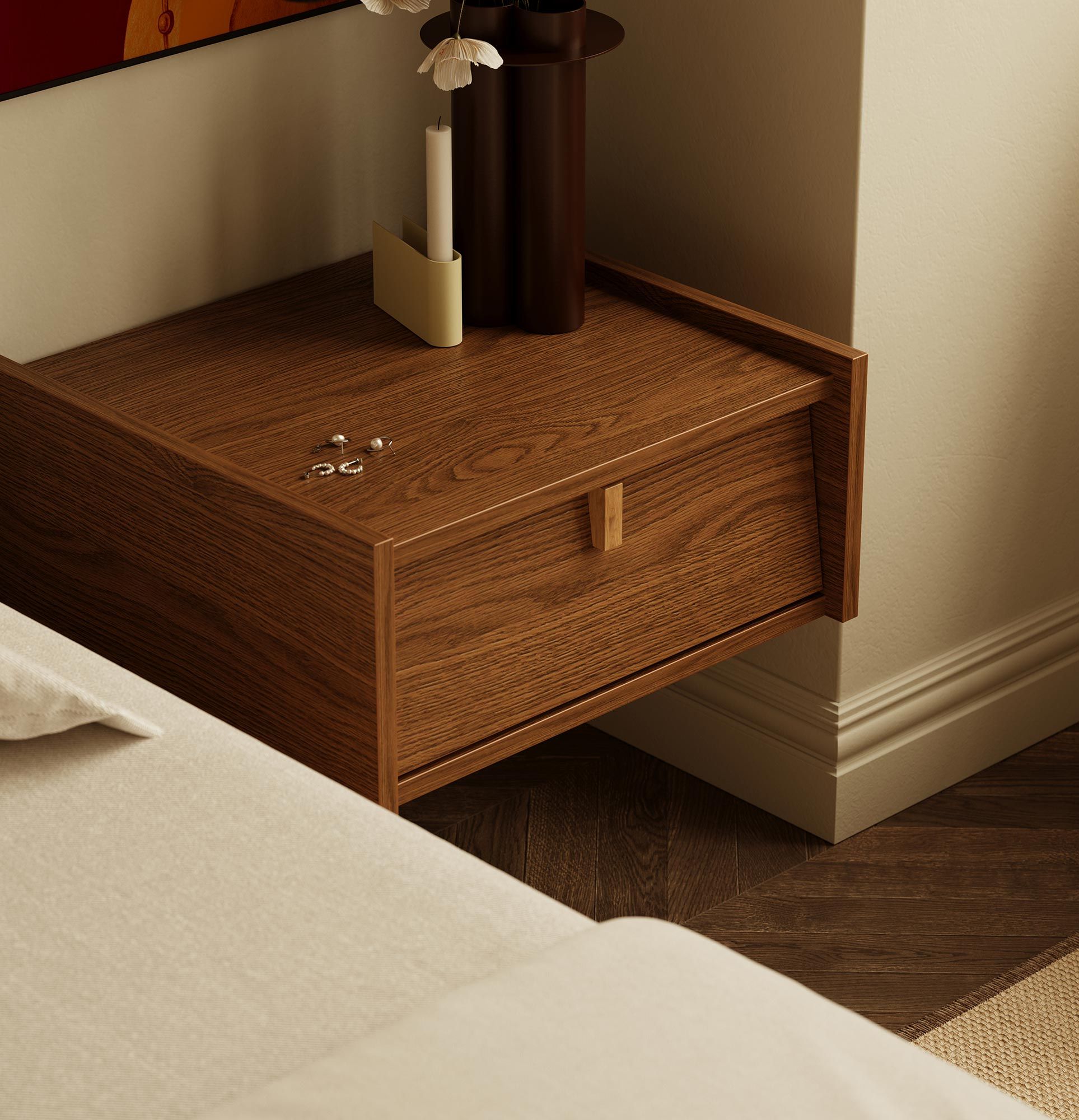 Dulap de noptieră SKRA SKR24
Culoare: Stejar rustic
Mâner: Oak Wedge